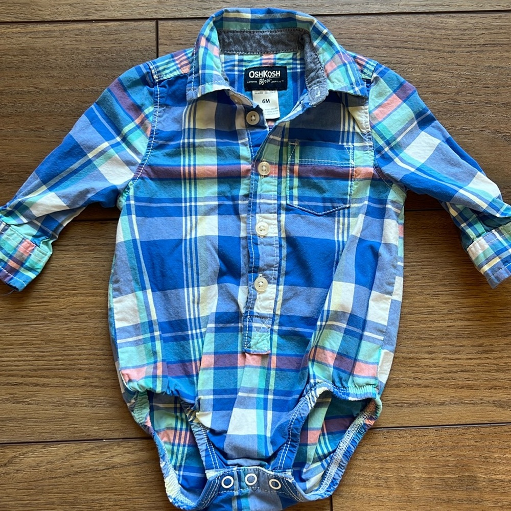 Collared Button Up Onesie